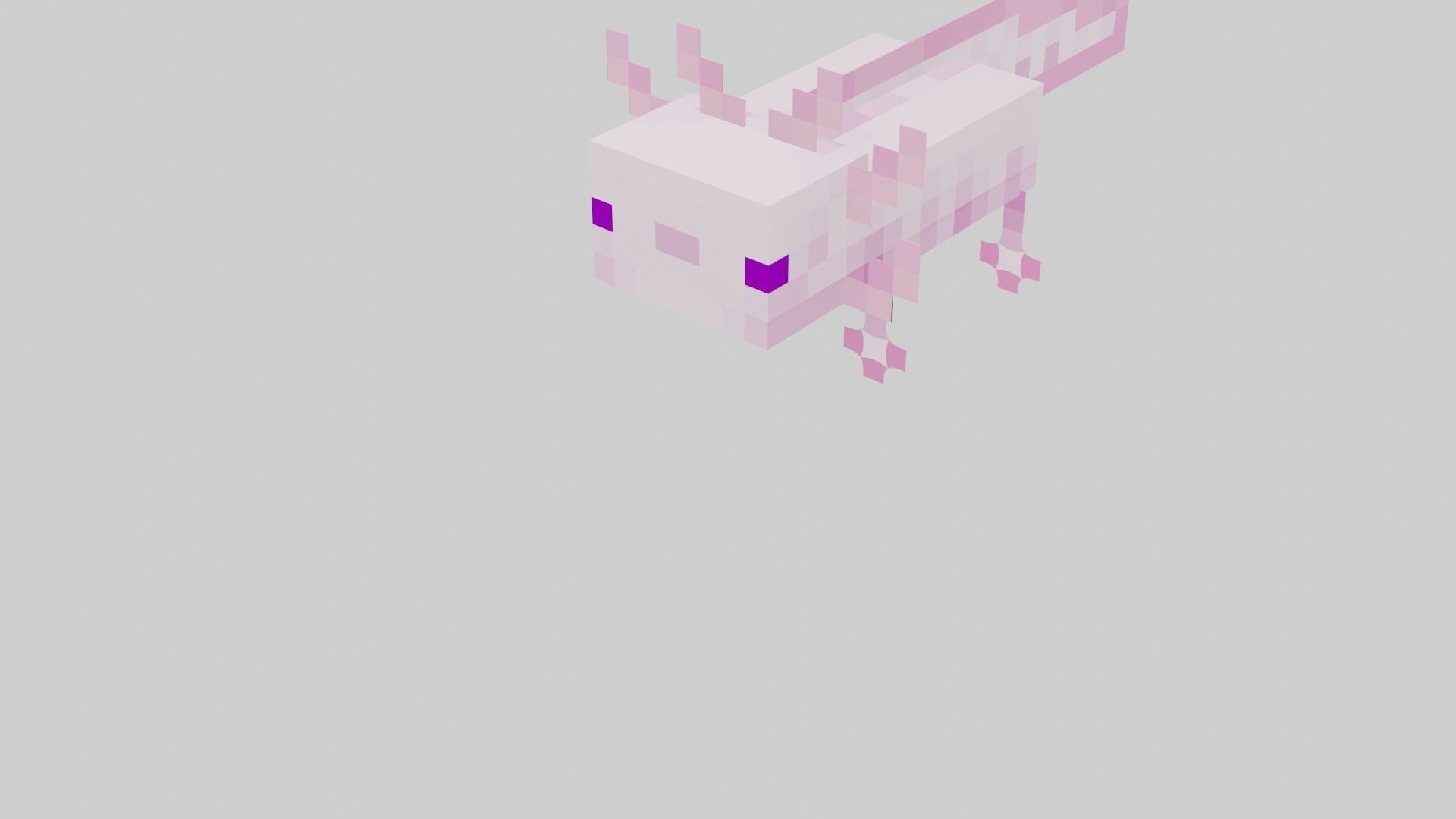 Mineraft Axolotl Rigged Low-poly 3D model_24