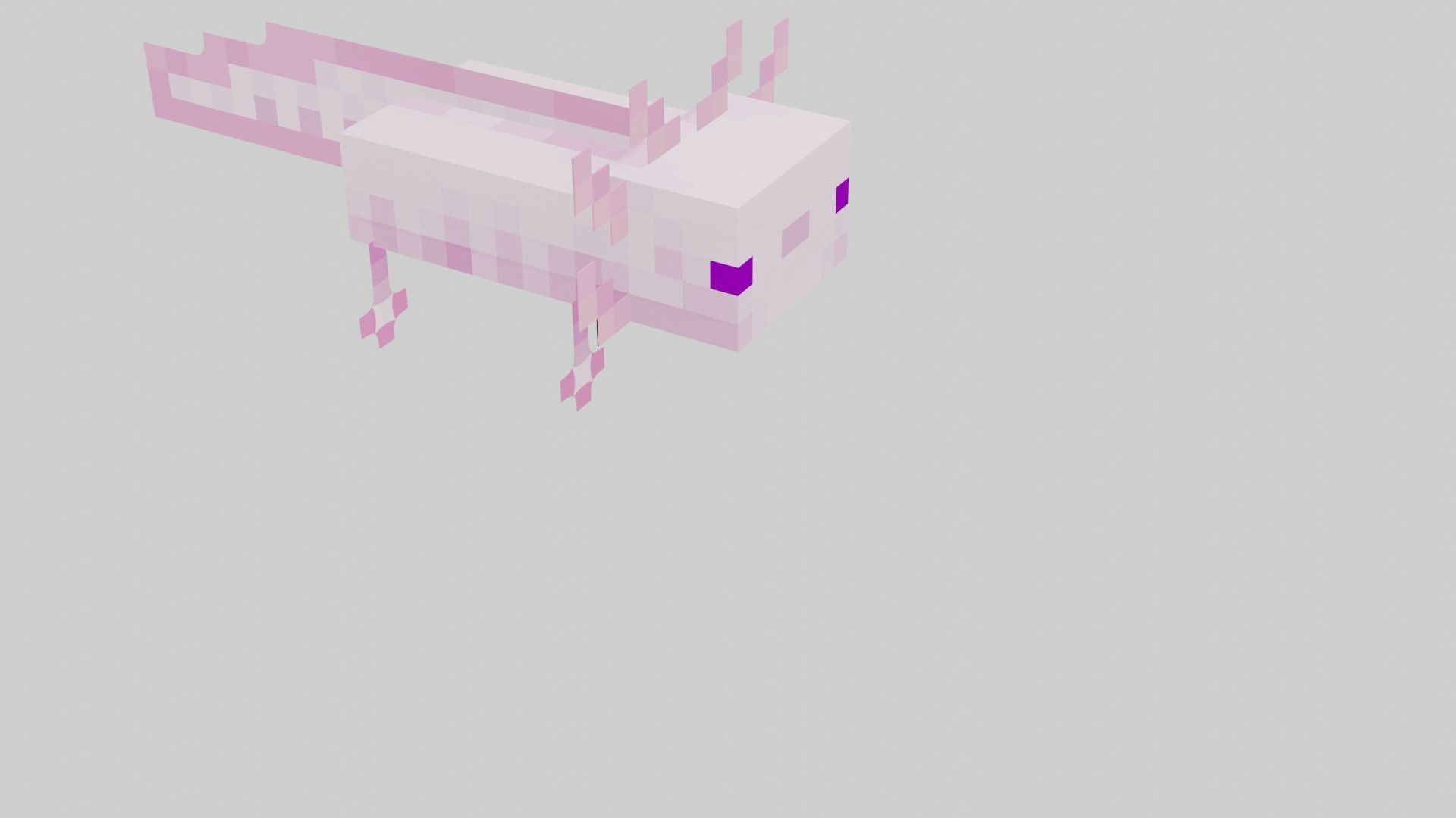 Mineraft Axolotl Rigged Low-poly 3D model_15