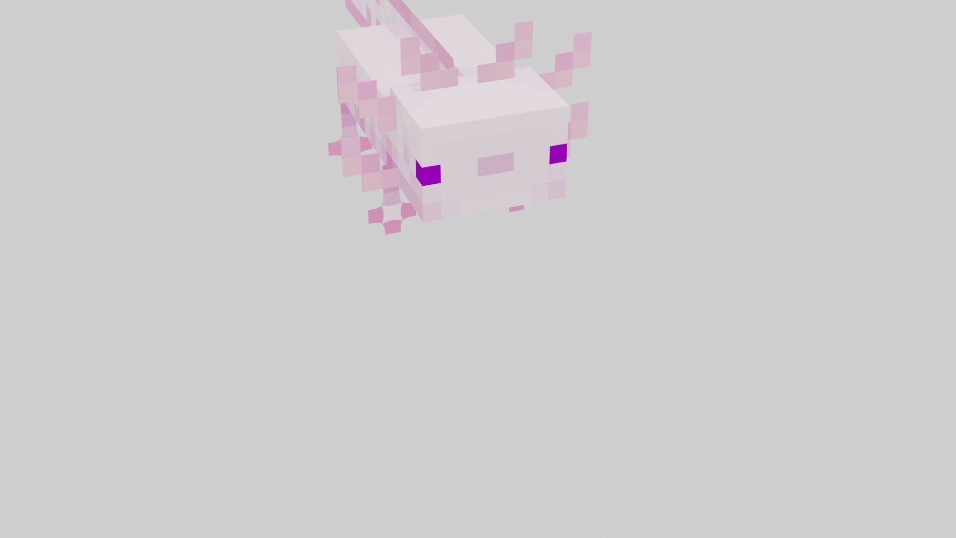 Mineraft Axolotl Rigged Low-poly 3D model_17
