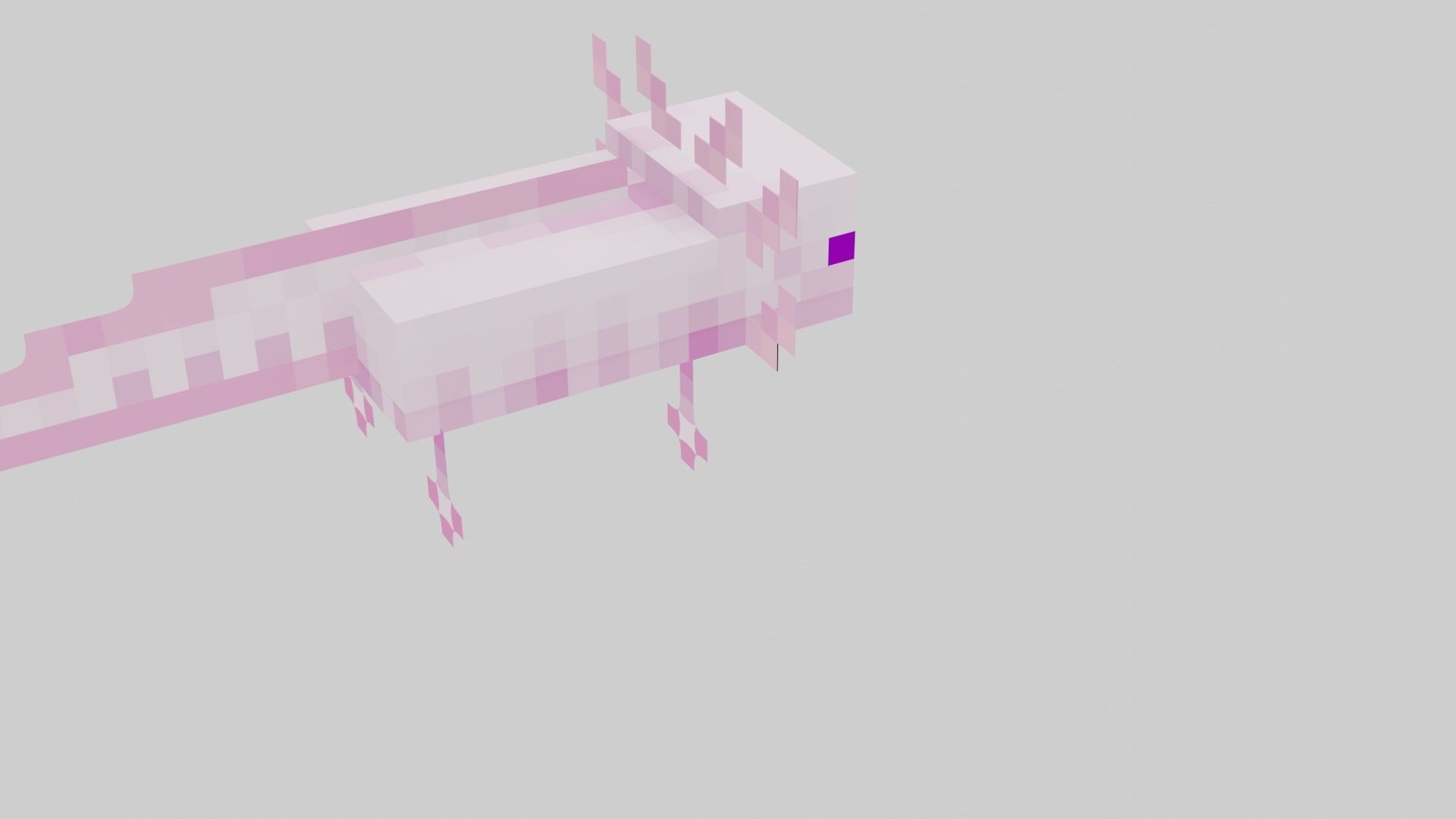 Mineraft Axolotl Rigged Low-poly 3D model_10