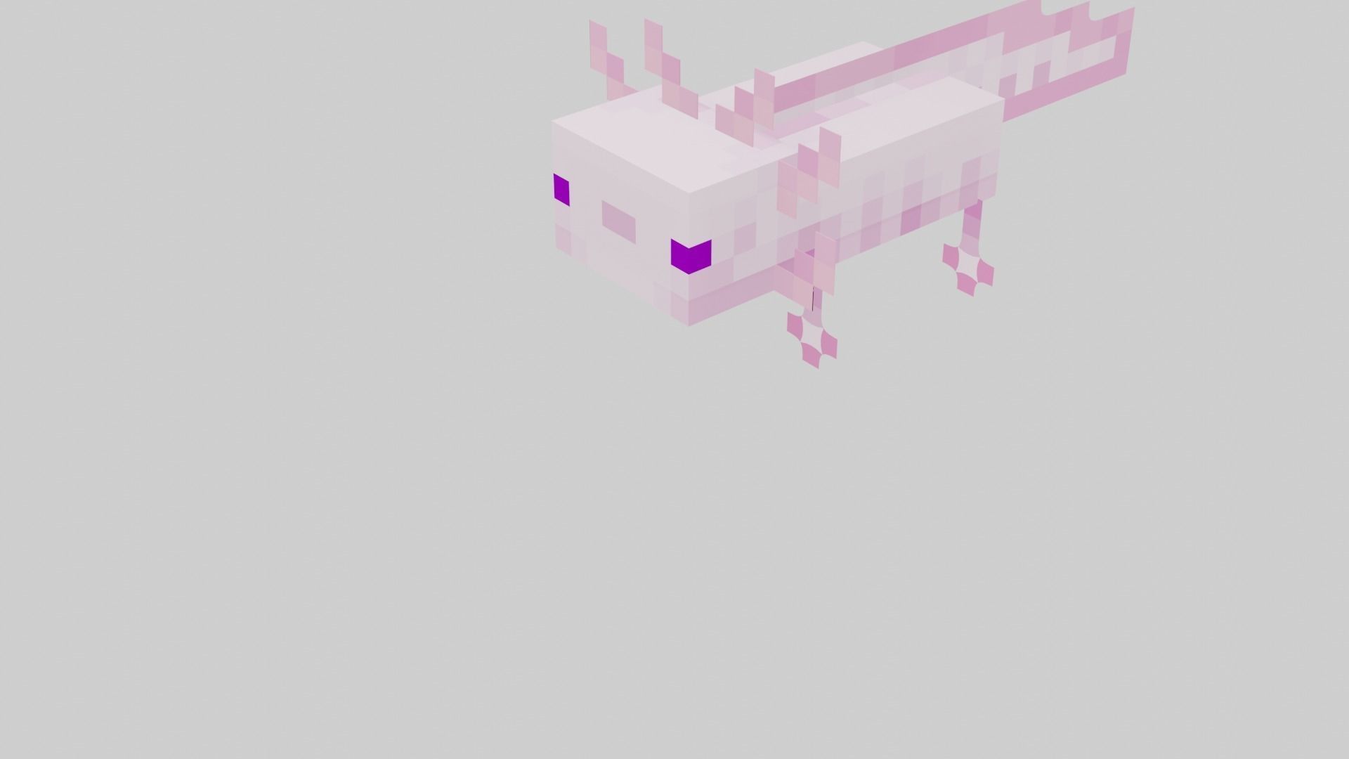 Mineraft Axolotl Rigged Low-poly 3D model_23