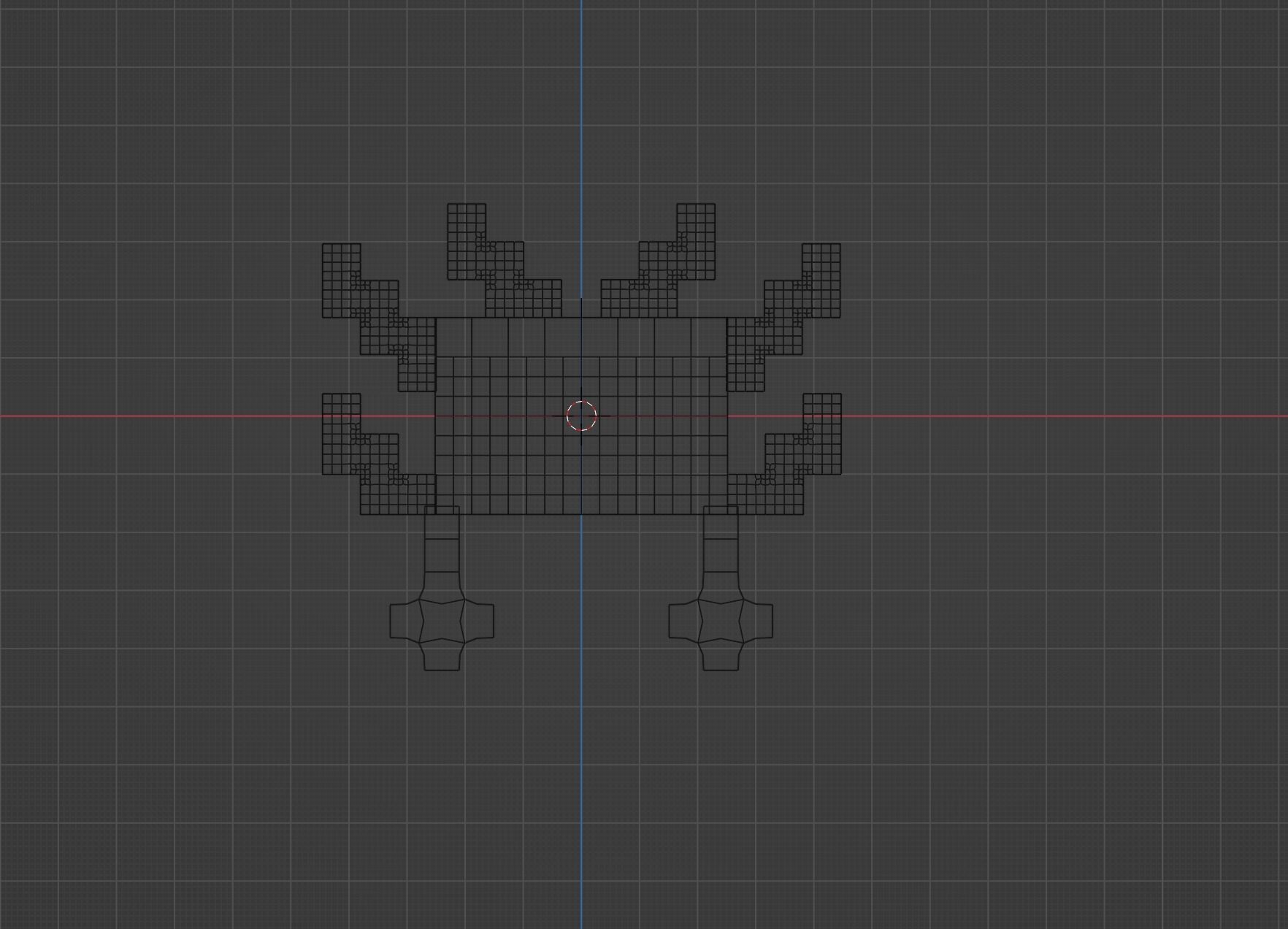 Mineraft Axolotl Rigged Low-poly 3D model_34