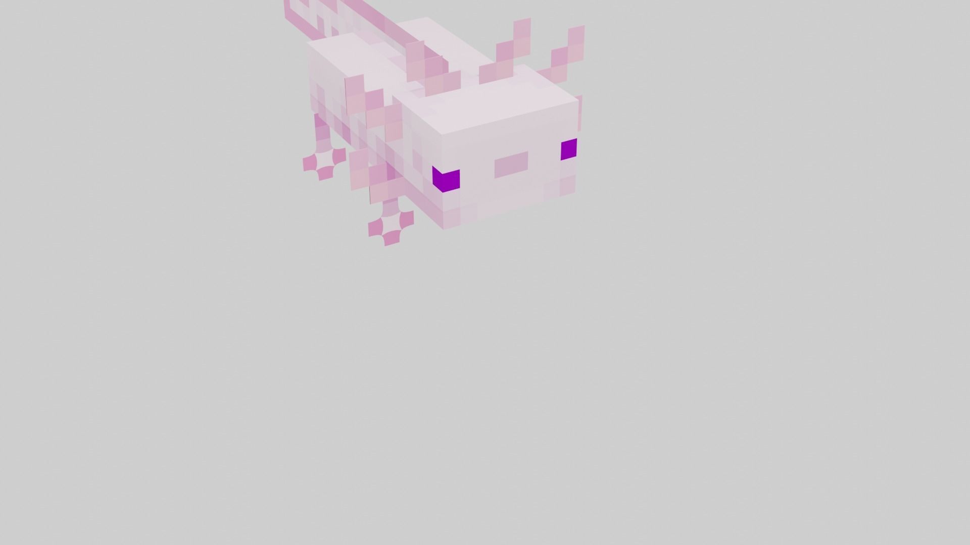 Mineraft Axolotl Rigged Low-poly 3D model_18