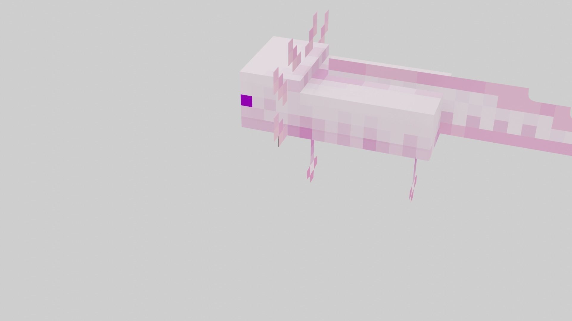 Mineraft Axolotl Rigged Low-poly 3D model_31