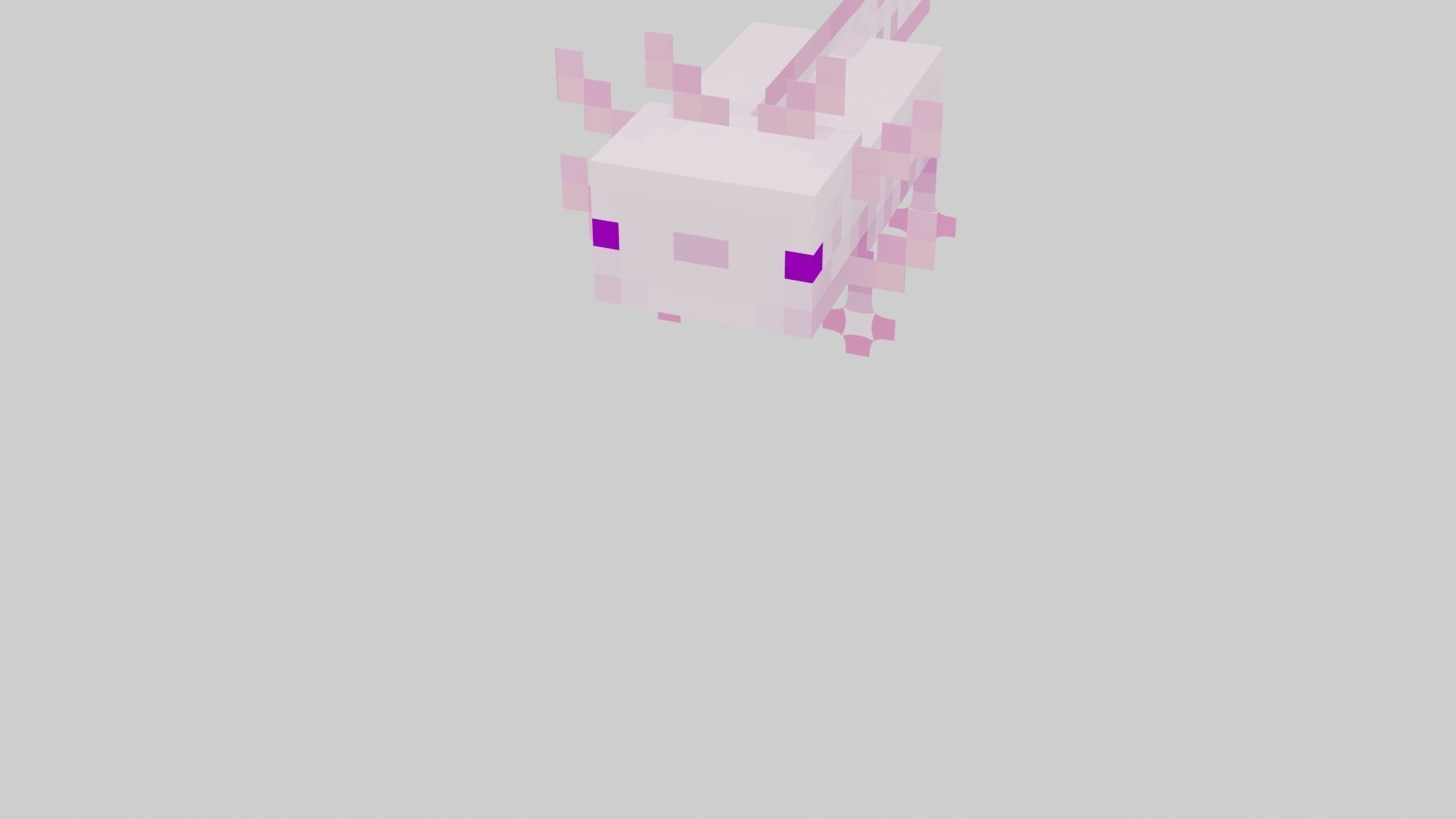 Mineraft Axolotl Rigged Low-poly 3D model_22