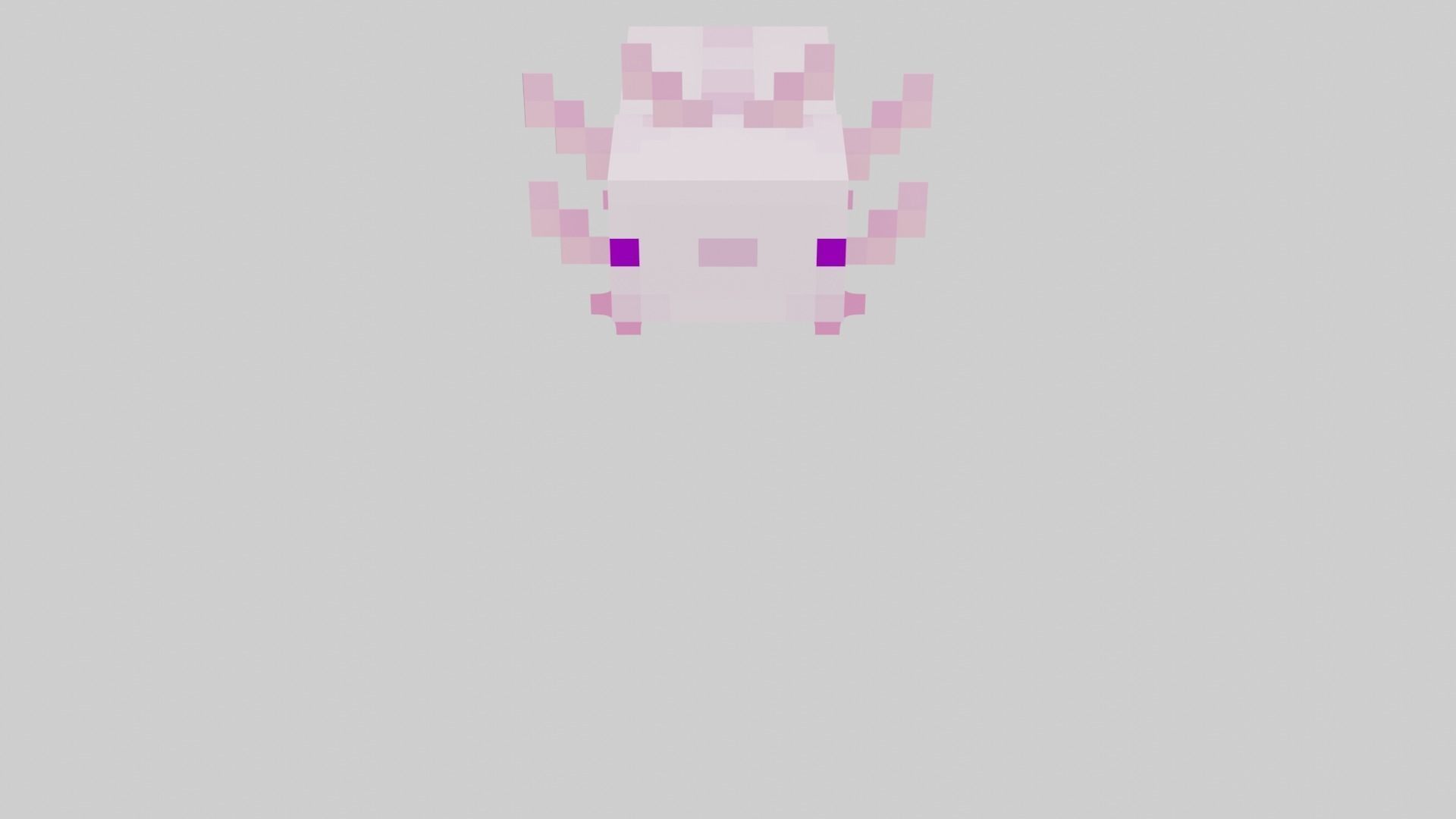 Mineraft Axolotl Rigged Low-poly 3D model_19