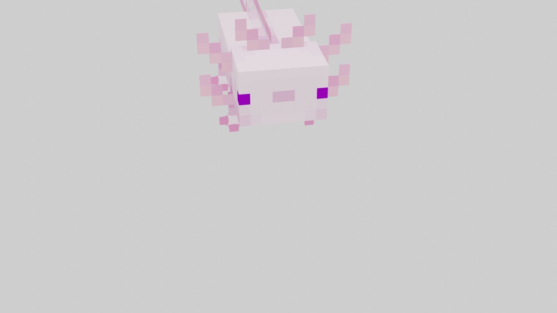 Mineraft Axolotl Rigged Low-poly 3D model_20