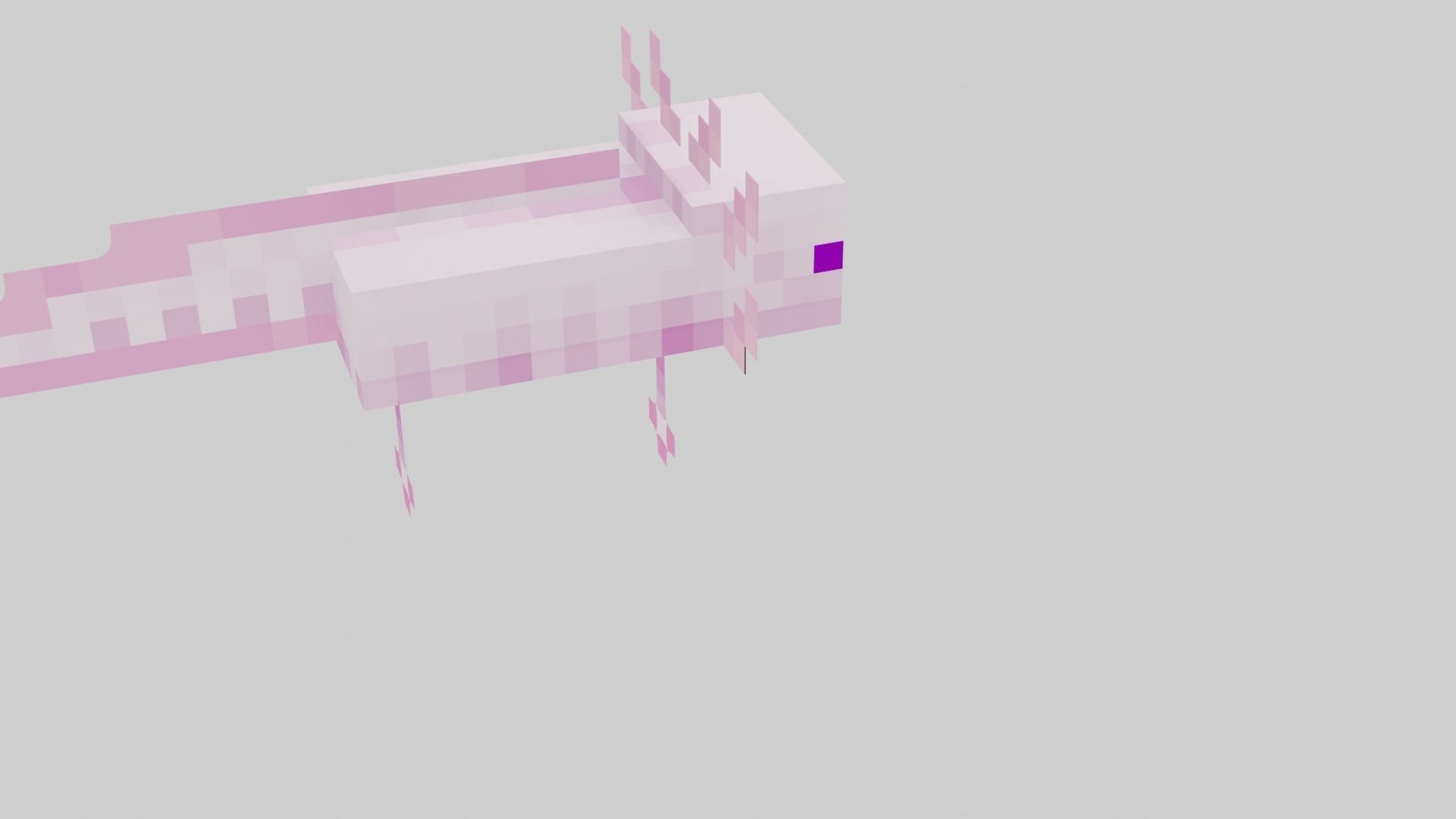 Mineraft Axolotl Rigged Low-poly 3D model_16