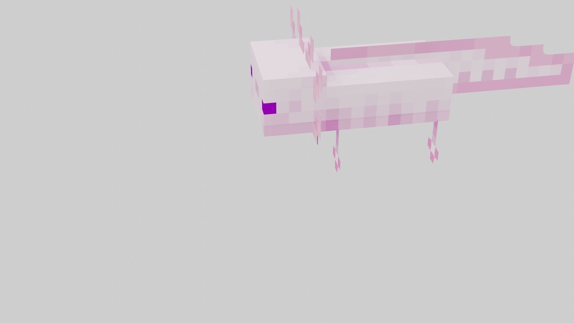 Mineraft Axolotl Rigged Low-poly 3D model_26