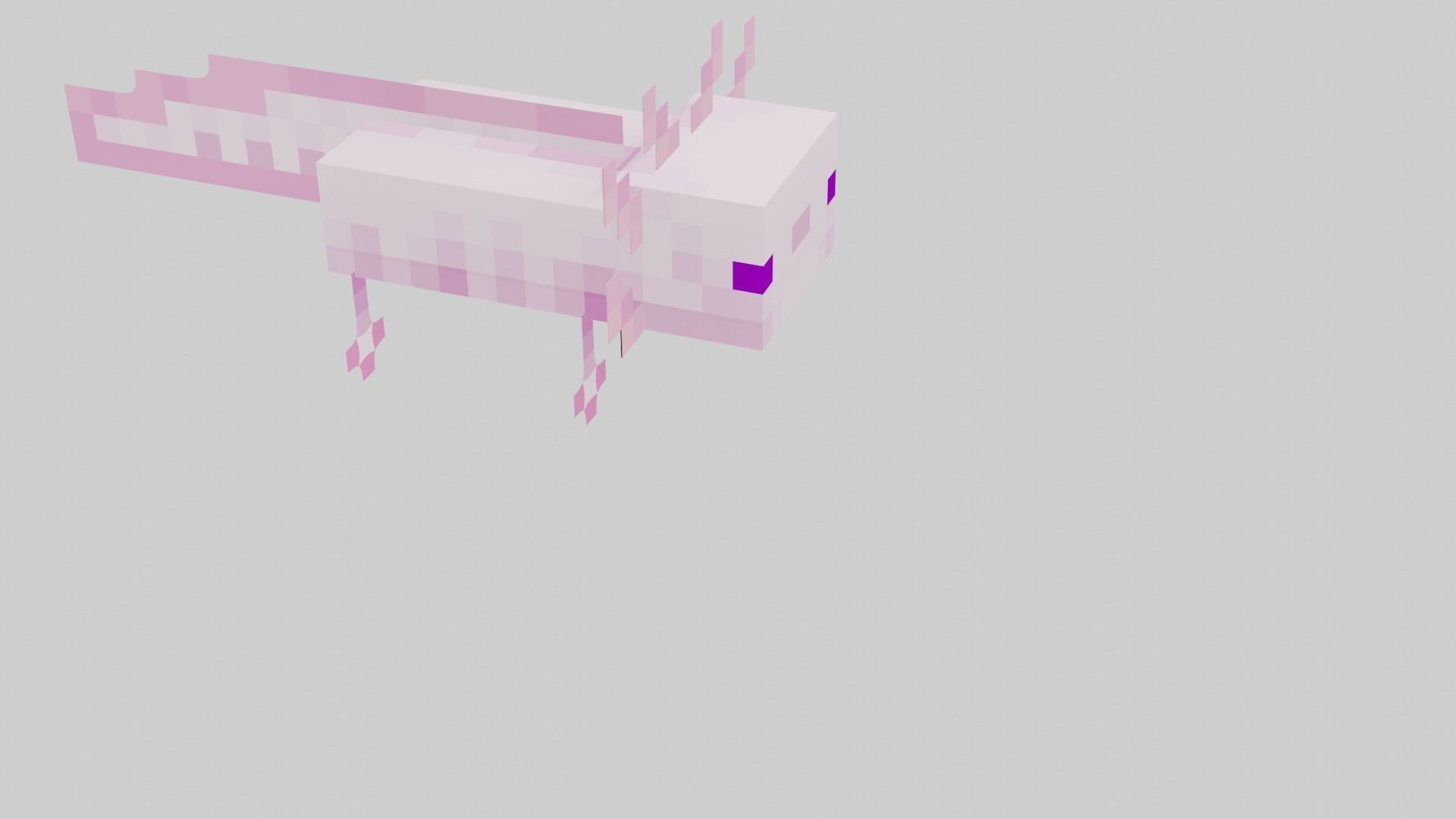 Mineraft Axolotl Rigged Low-poly 3D model_14