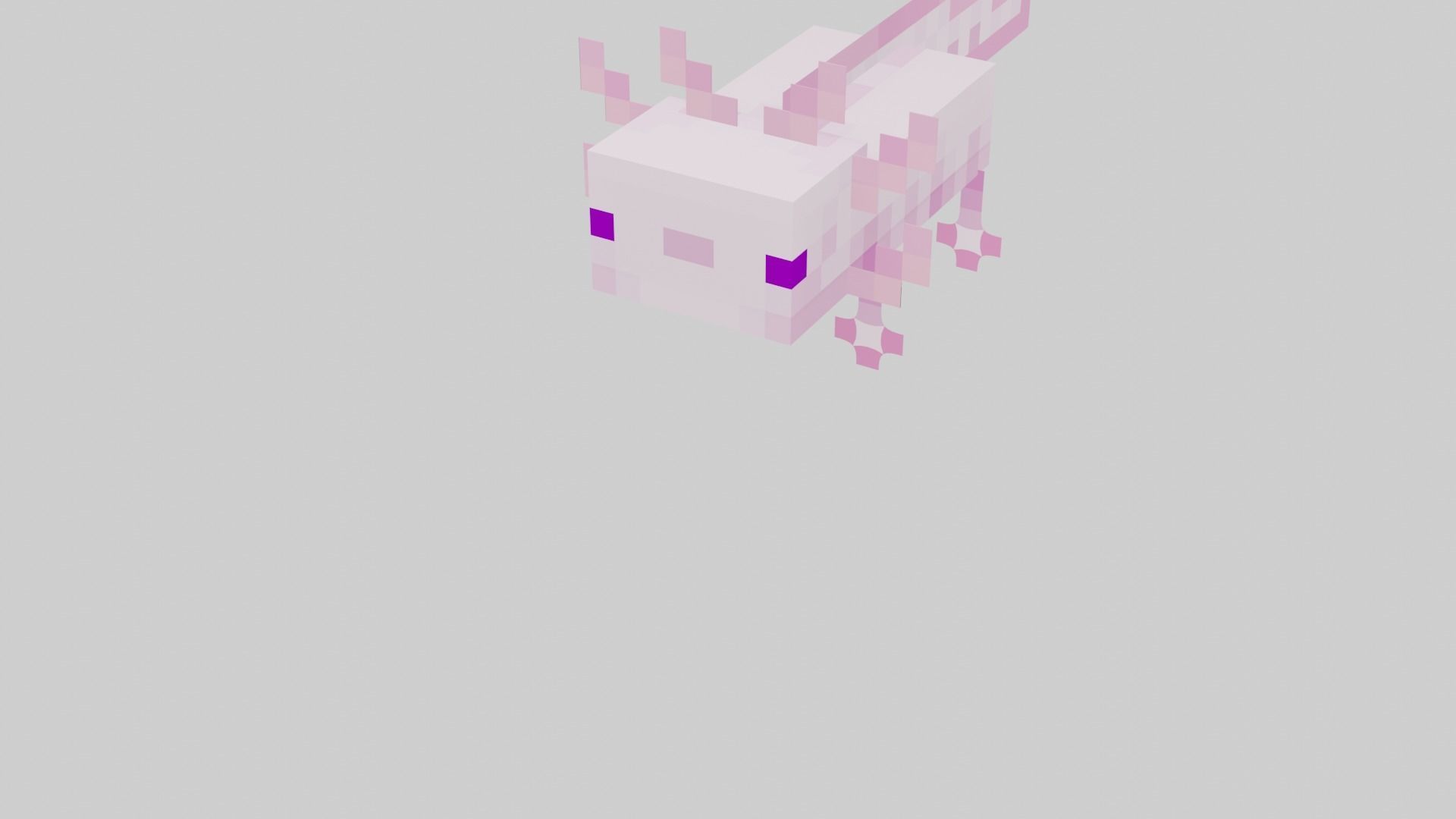 Mineraft Axolotl Rigged Low-poly 3D model_21