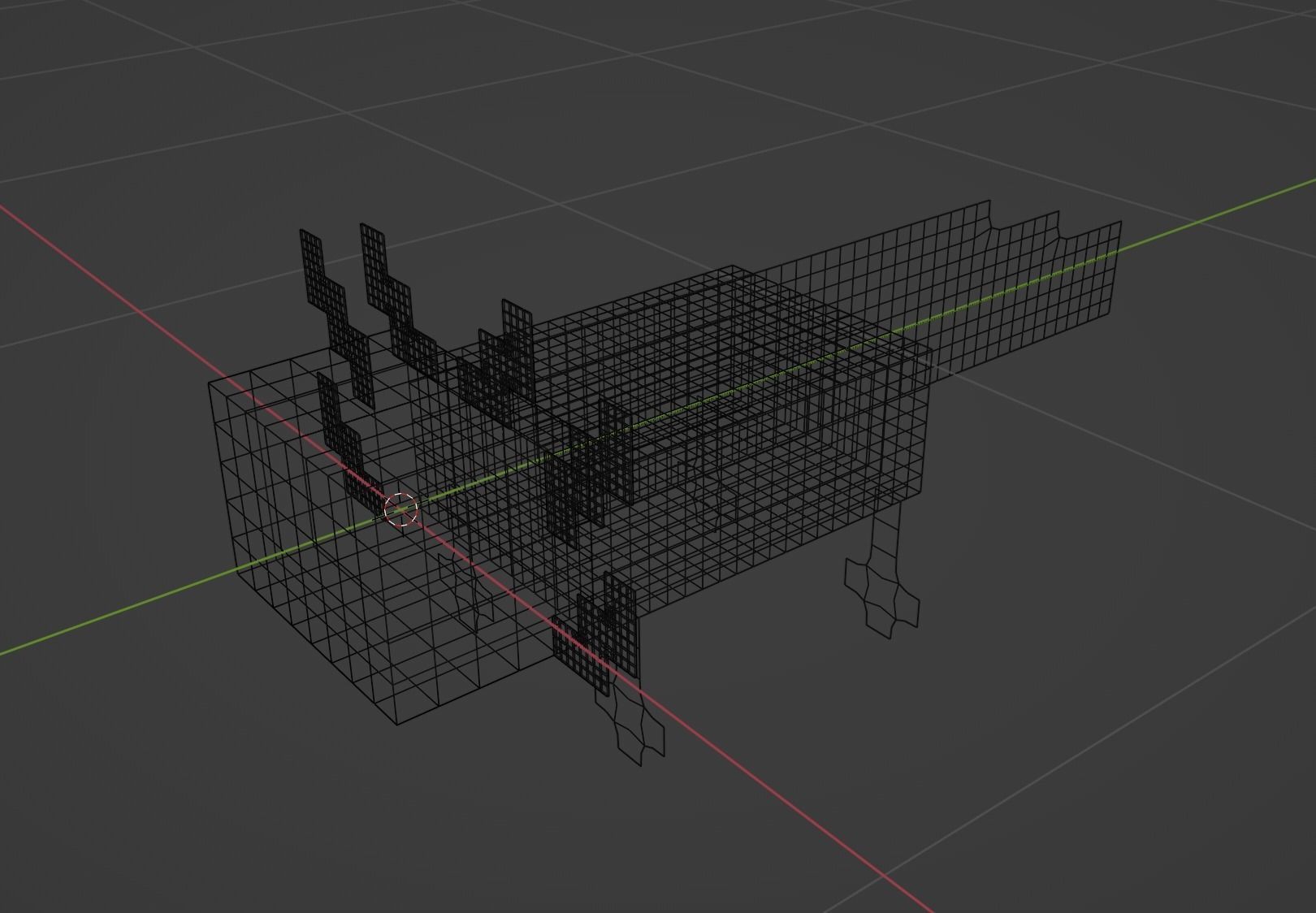 Mineraft Axolotl Rigged Low-poly 3D model_5