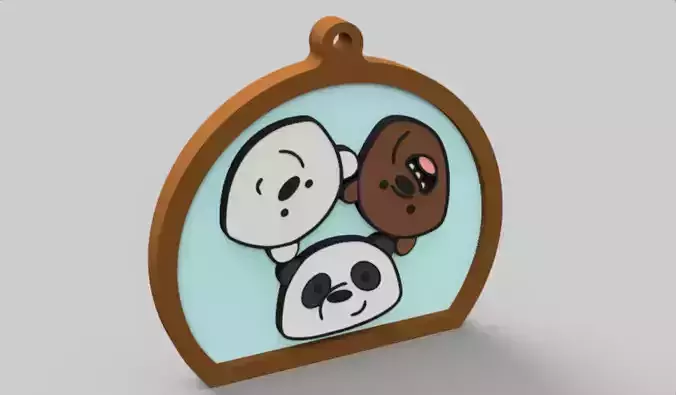 We bare bares cartoon model 2 3D model