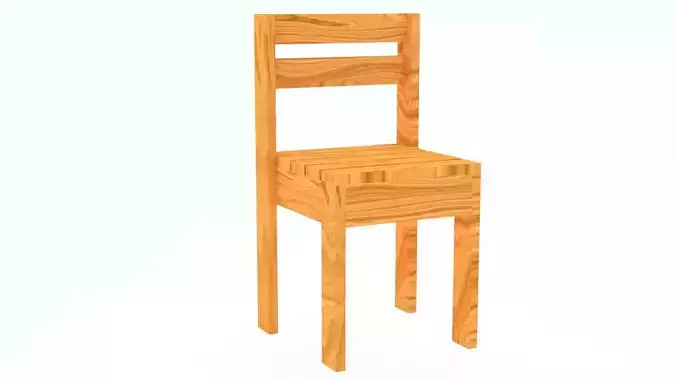 Wooden Chair 3D Model