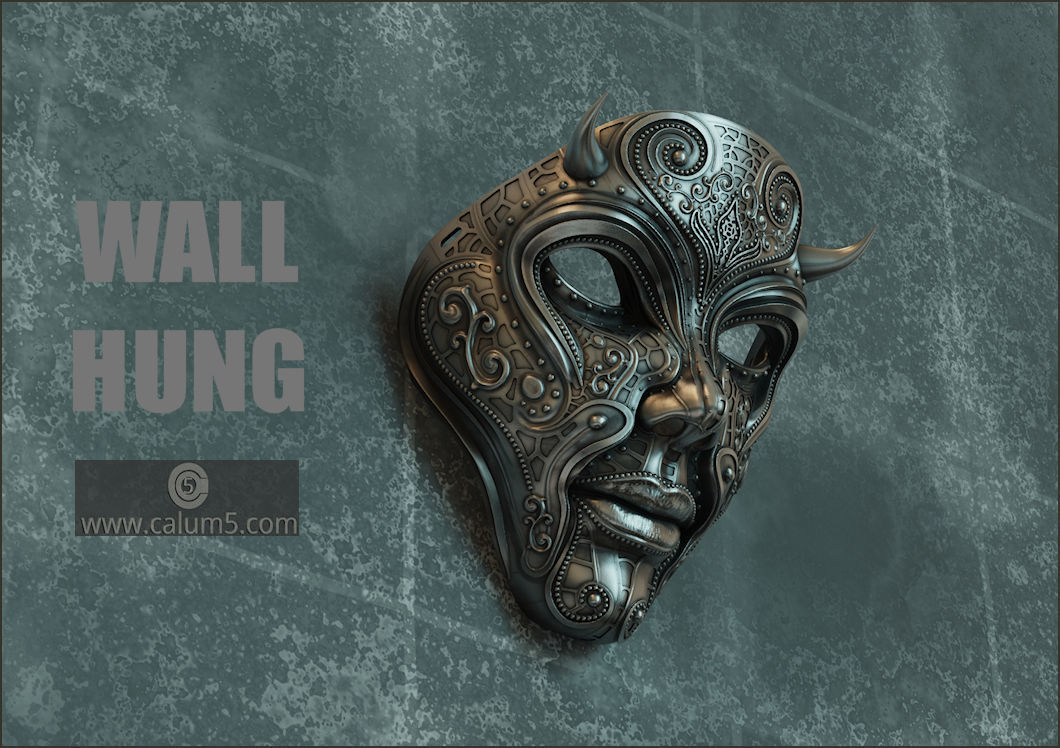 The Mask and free optional stand 3D print model_23