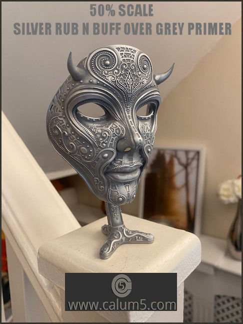 The Mask and free optional stand 3D print model_22