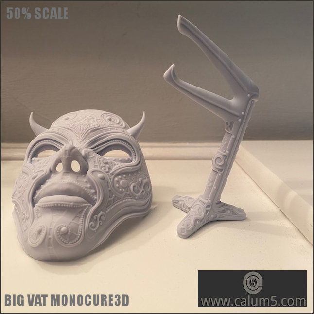 The Mask and free optional stand 3D print model_13