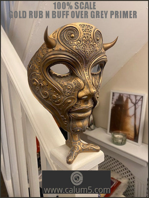 The Mask and free optional stand 3D print model_17