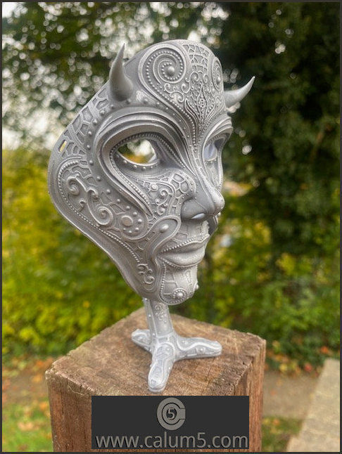 The Mask and free optional stand 3D print model_24