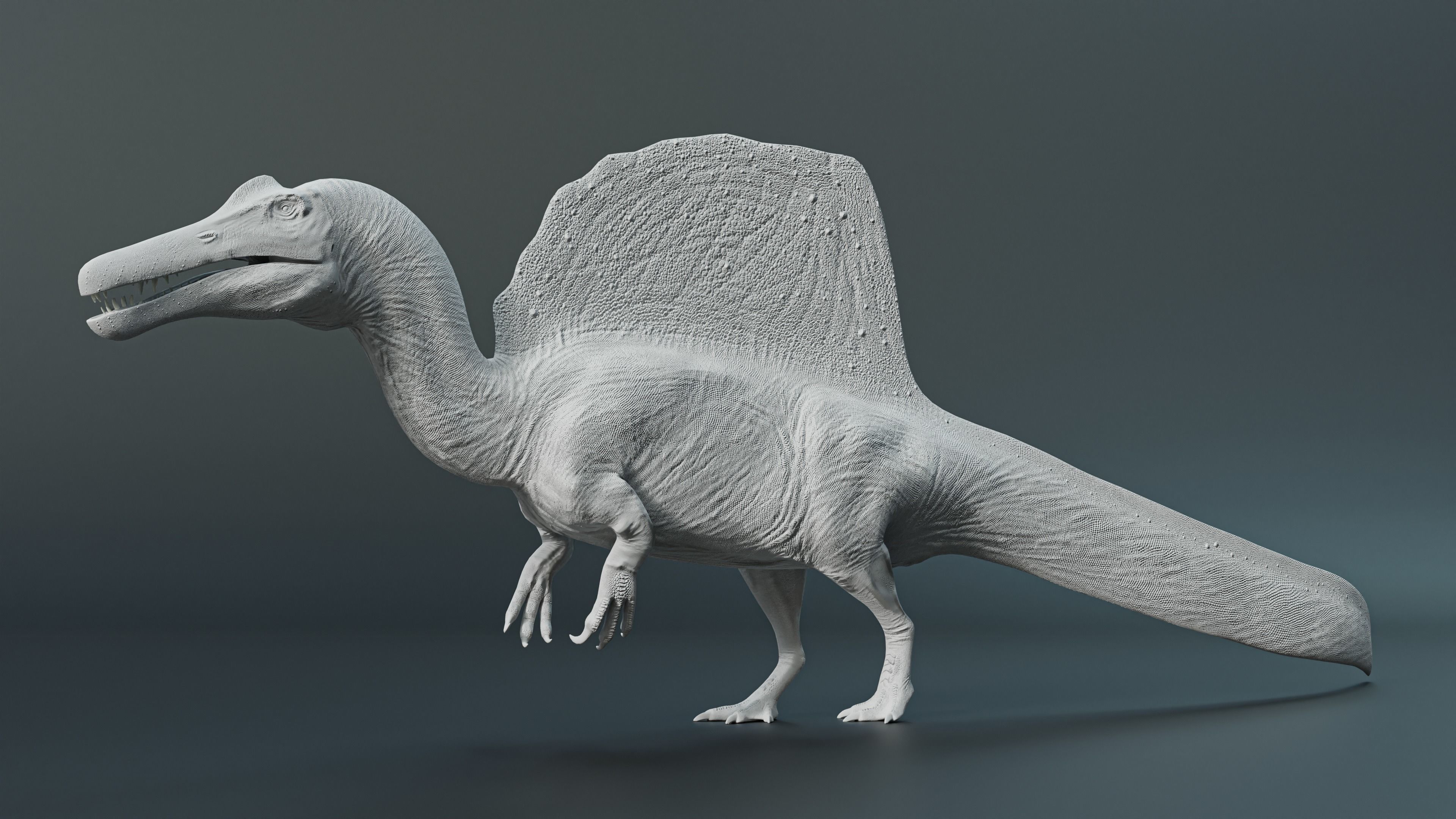 Spinosaurus dinosaur Low-poly 3D model_2