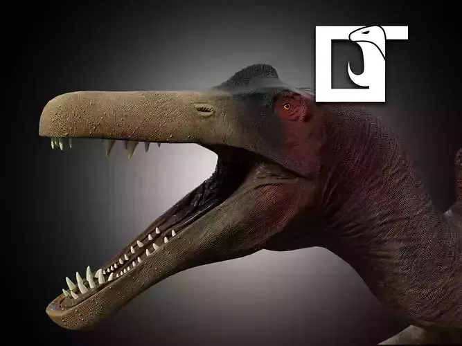 Spinosaurus dinosaur Low-poly 3D model