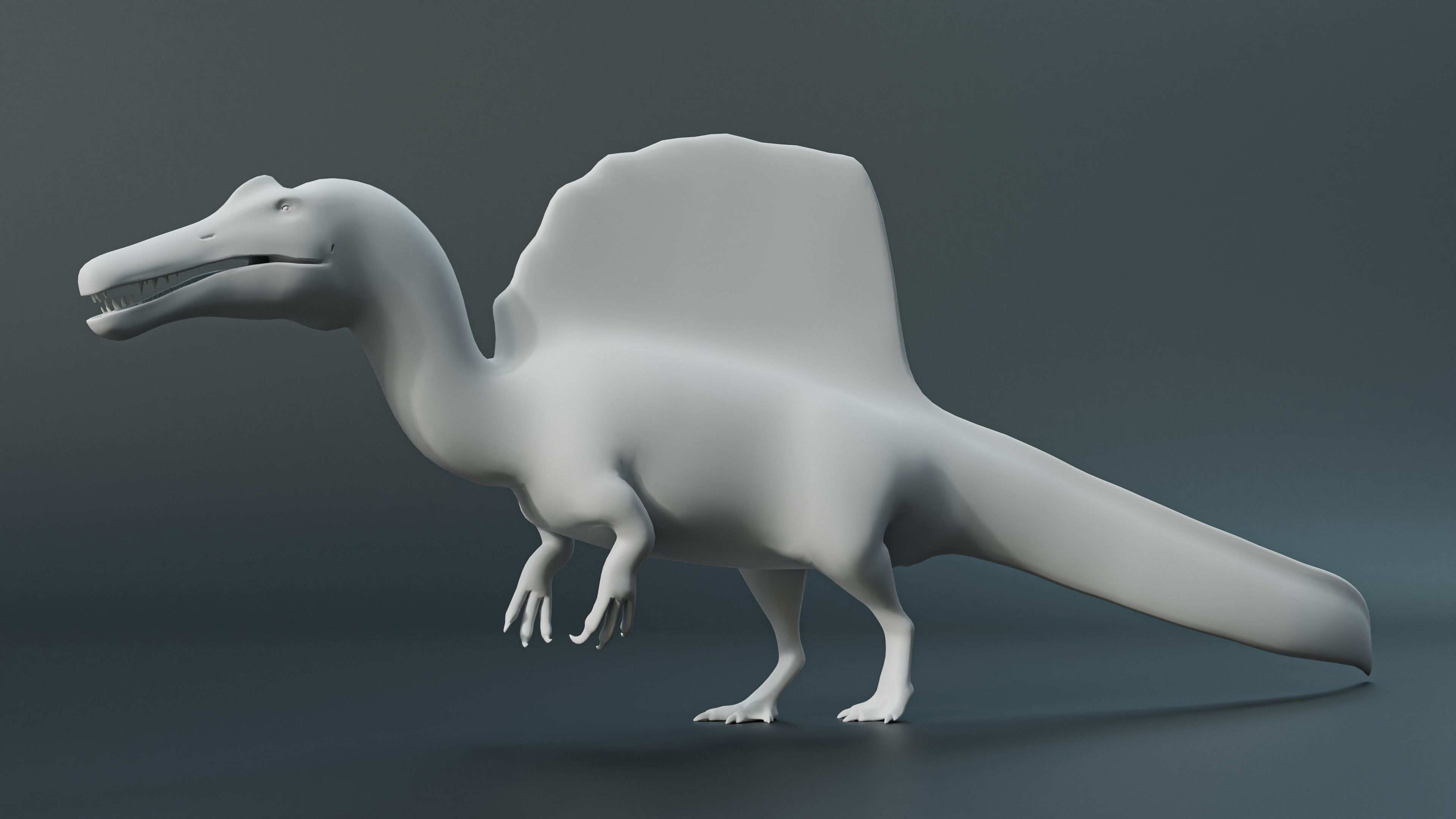 Spinosaurus dinosaur Low-poly 3D model_3