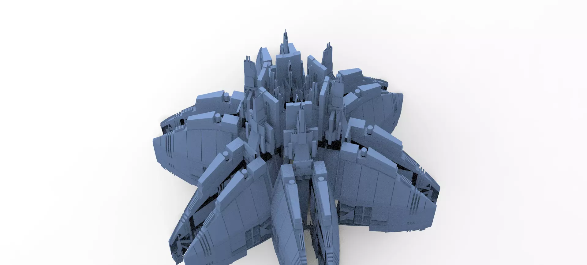 Sci-Fi Flower ring 6  3D model_0