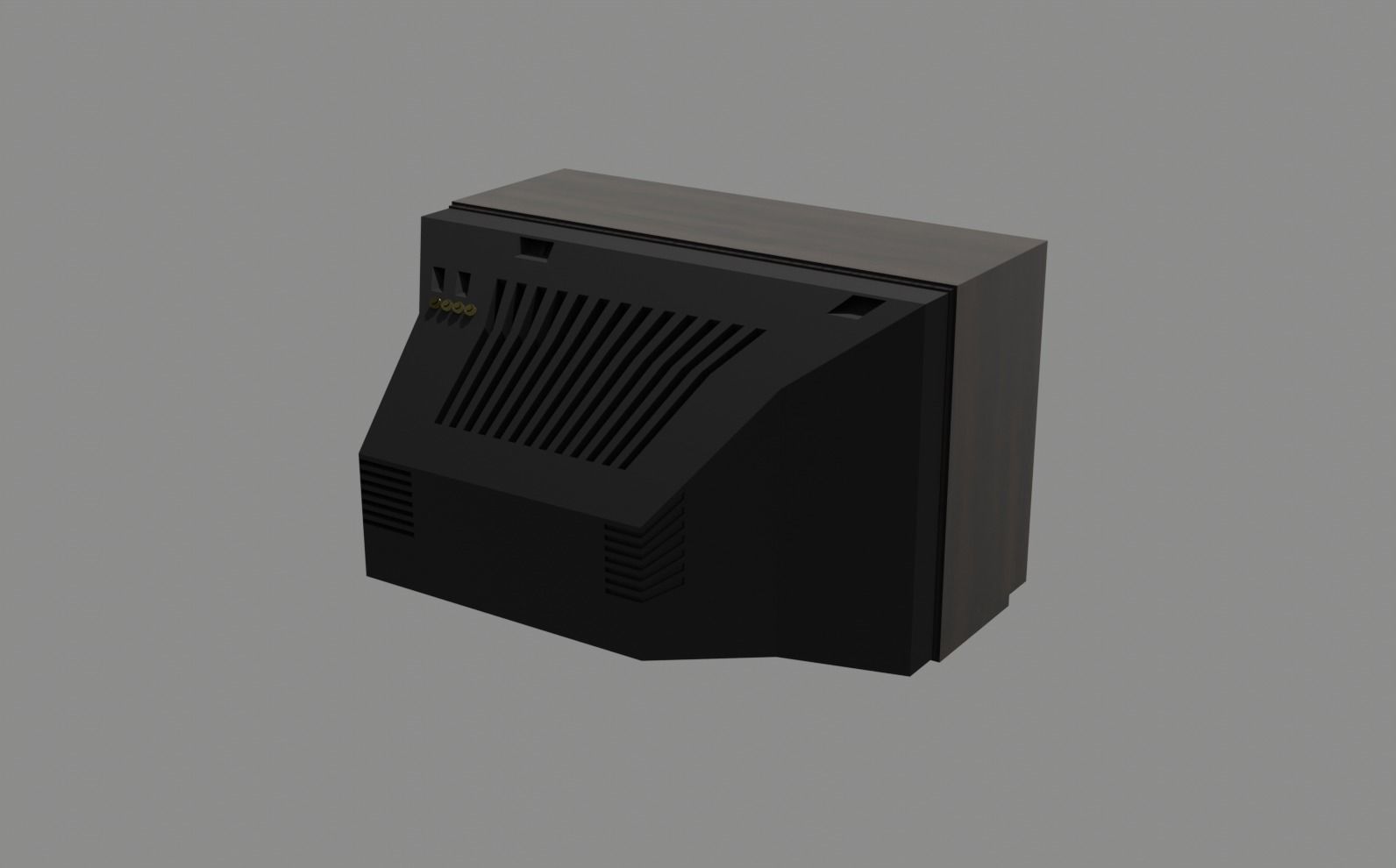 OLD VINTAGE SHARP 13LM16 TV 3D MODEL Free 3D model_4