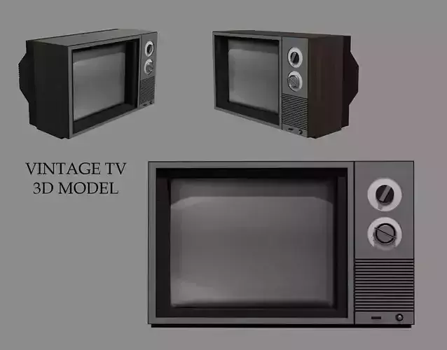 OLD VINTAGE SHARP 13LM16 TV 3D MODEL Free 3D model
