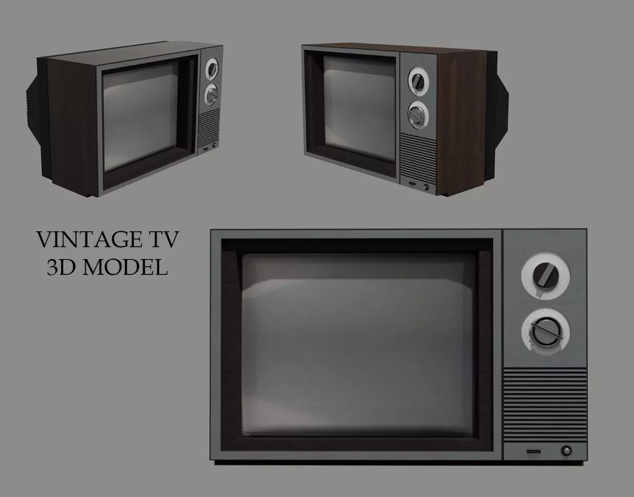 OLD VINTAGE SHARP 13LM16 TV 3D MODEL Free 3D model_0