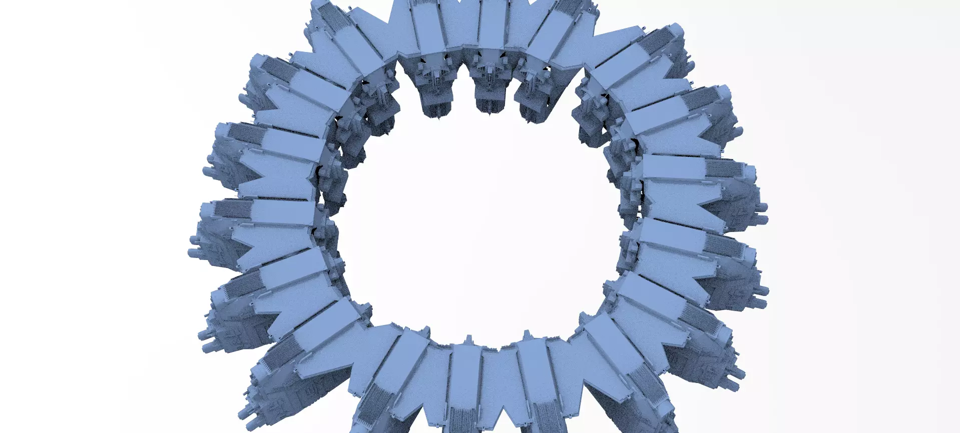 Sci-Fi dark Platforms 2  3D model_0