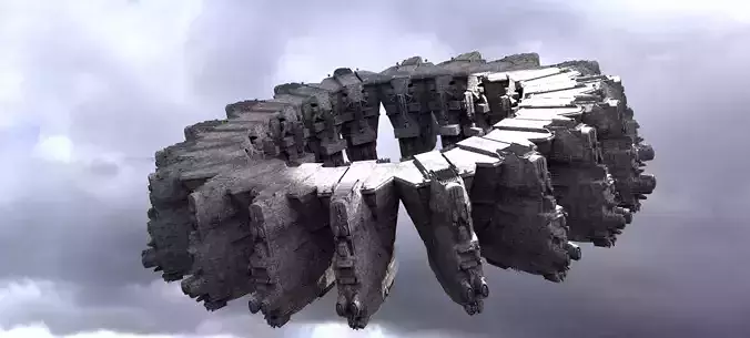 Sci-Fi dark Platforms Floating