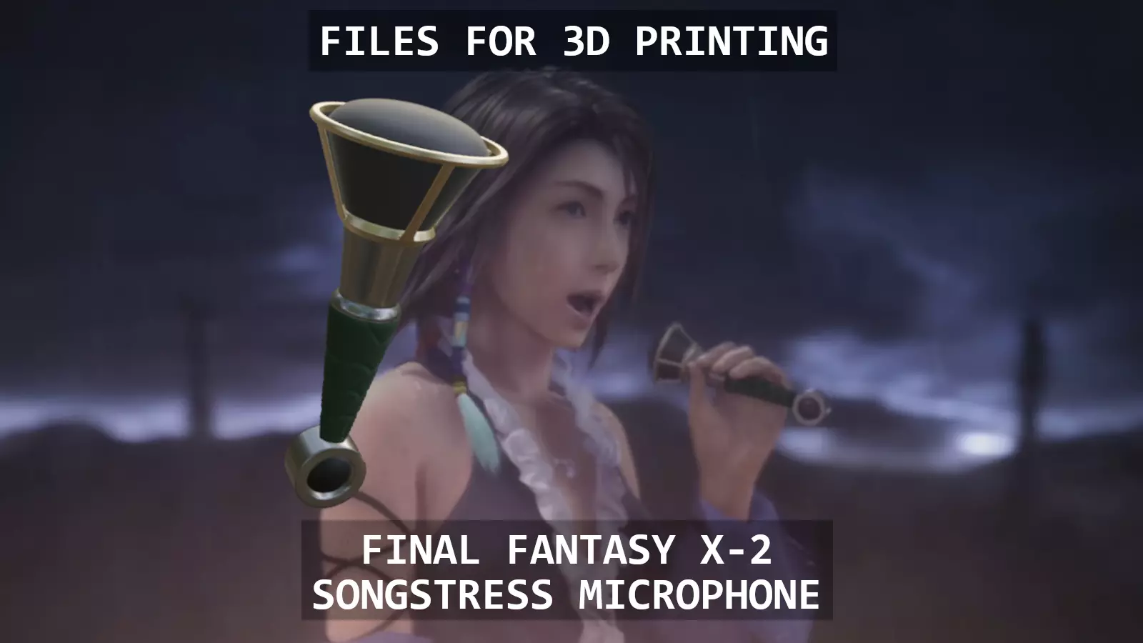 Final Fantasy X-2 - Songstress Microphone 3D print model
