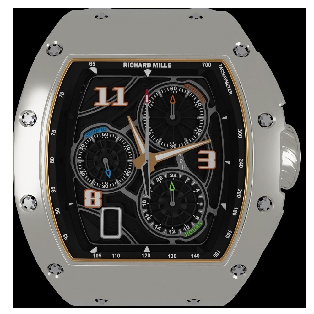Richard Mille  watch 3d model 3D model_1