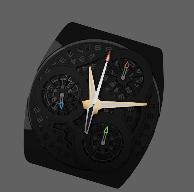 Richard Mille  watch 3d model 3D model_6