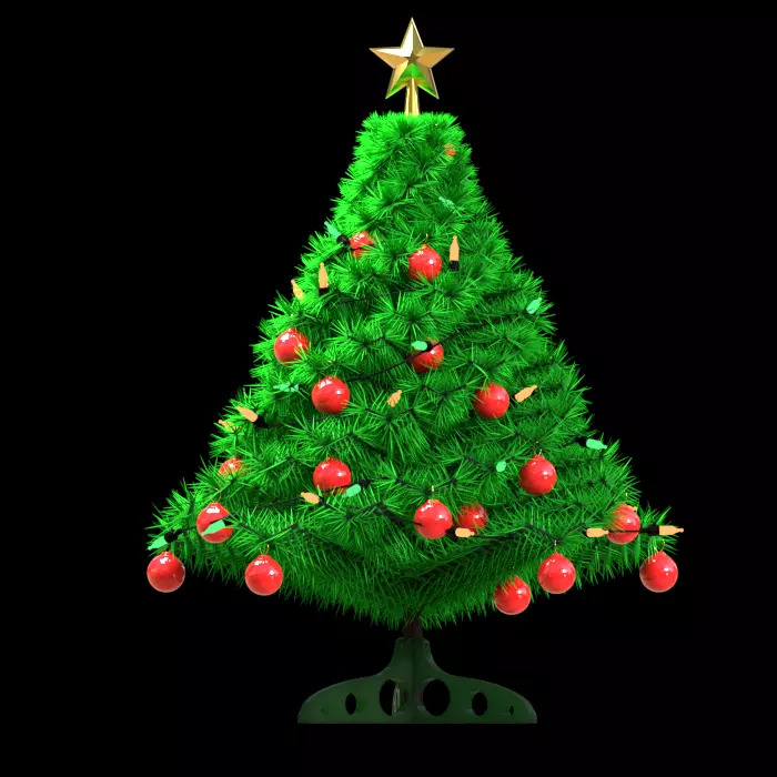 Christmas tree 3d model Free 3D model_0