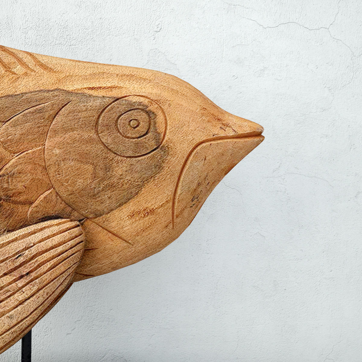Hand-Carved Mango Wood Fish 3D model_5