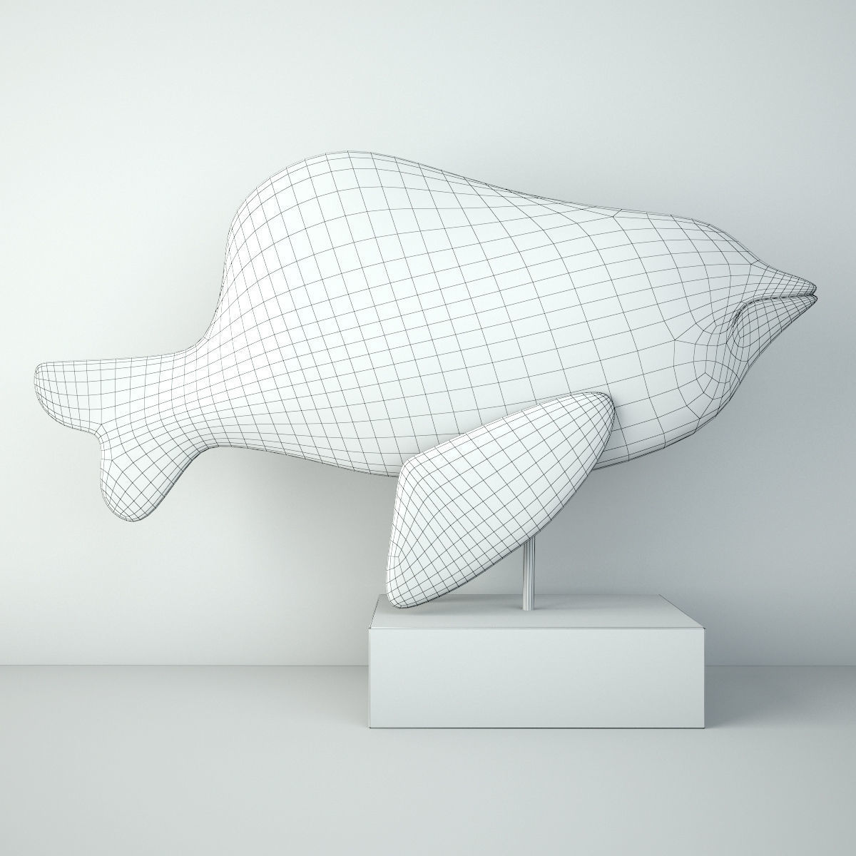 Hand-Carved Mango Wood Fish 3D model_2