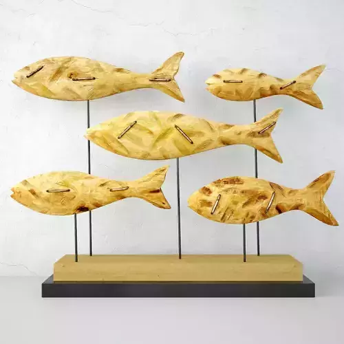 Mango Wood Fish Statue