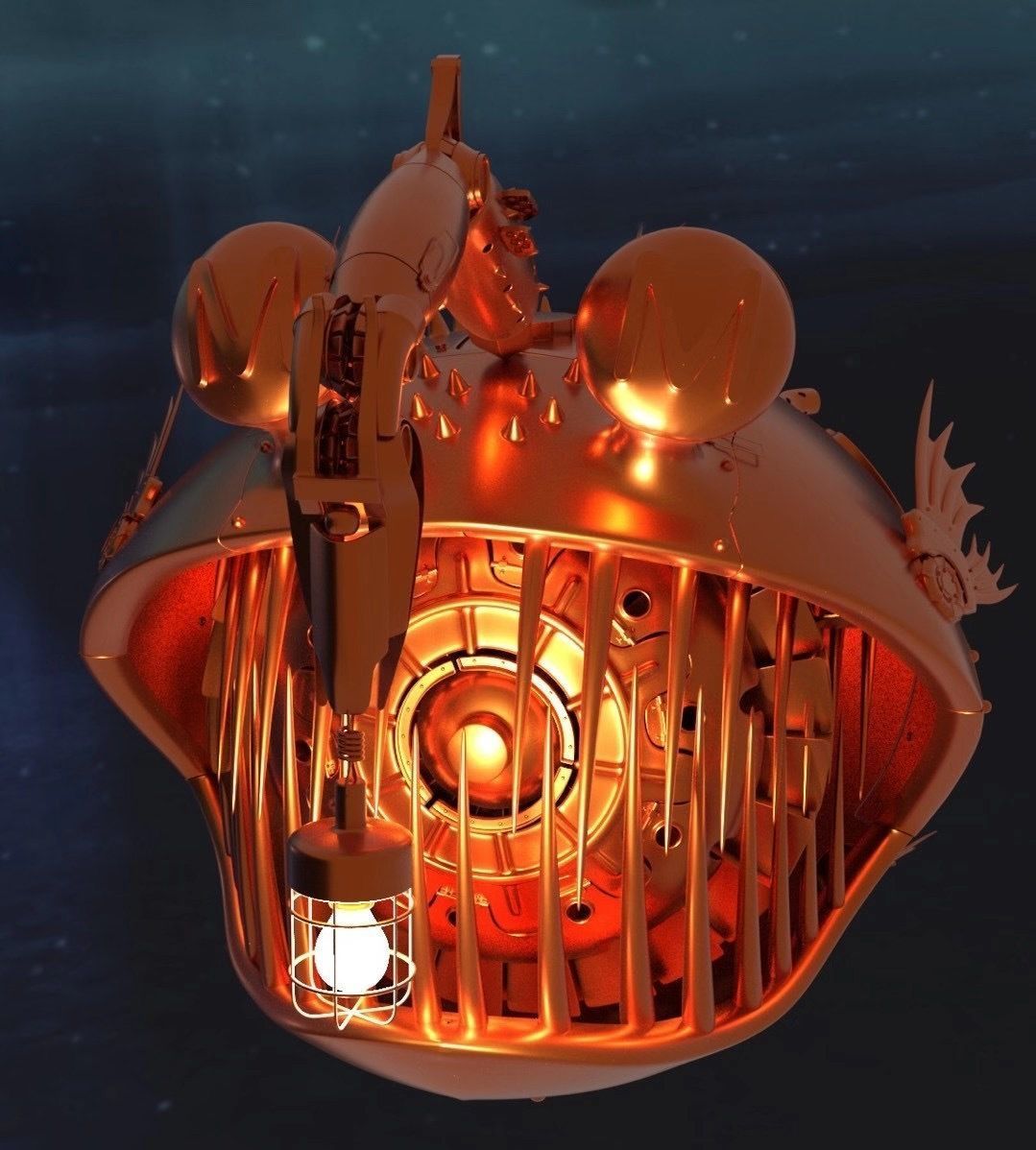 mechanical fish 3D model_3