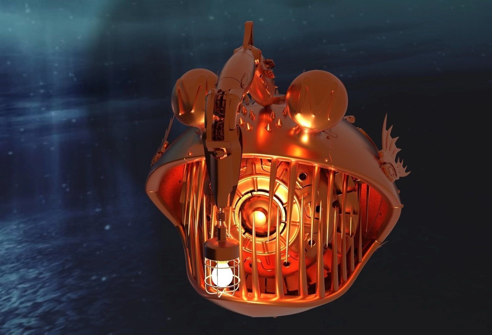 mechanical fish 3D model_2