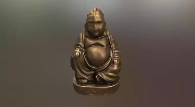 Golden Alien Budha Statue