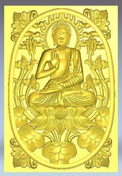 Lord Buddha - 3D Wall Art for CNC 3D print model 3D model | CGTrader