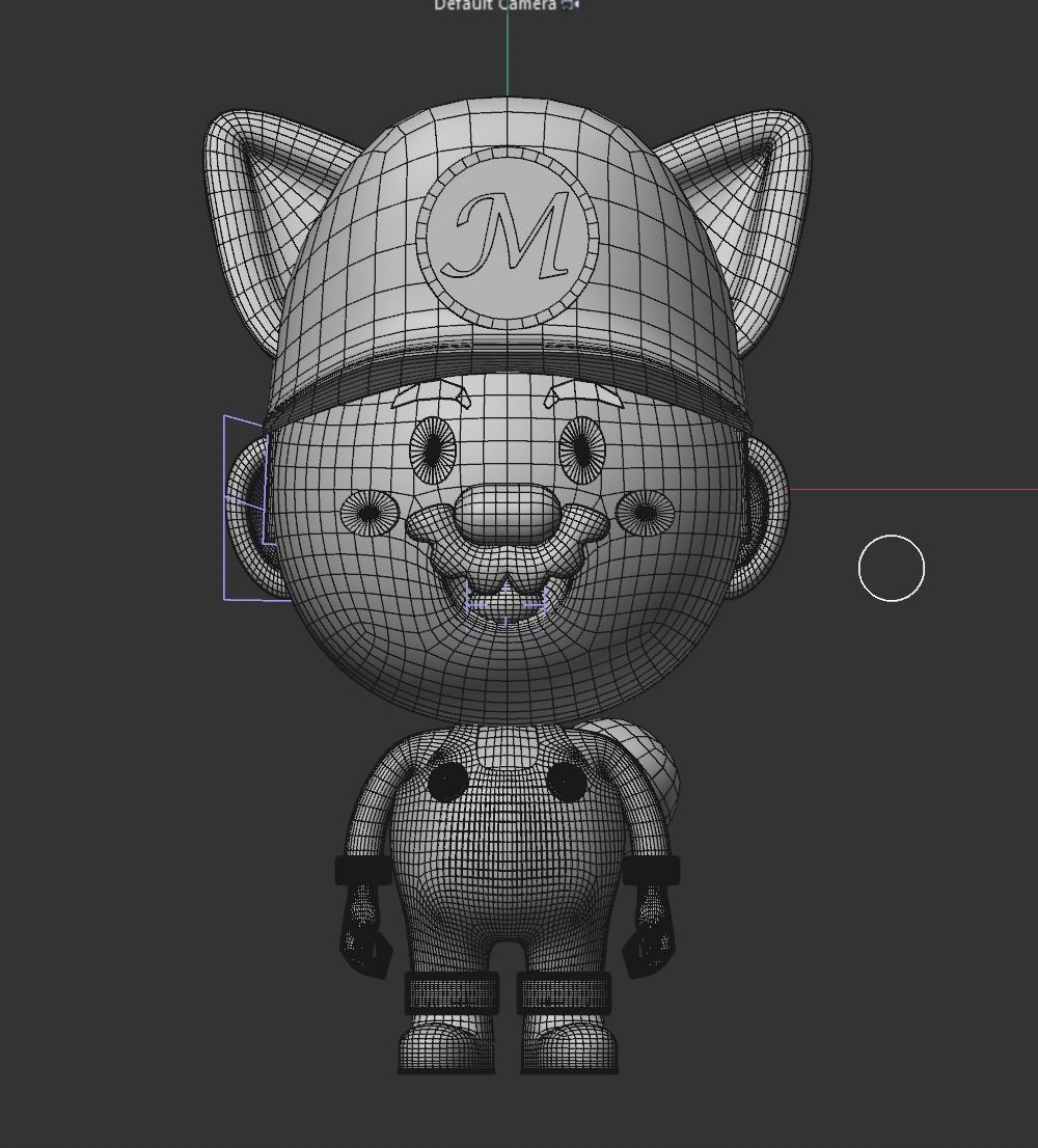 Mario 3d model figurine wearing hat 3D model_1