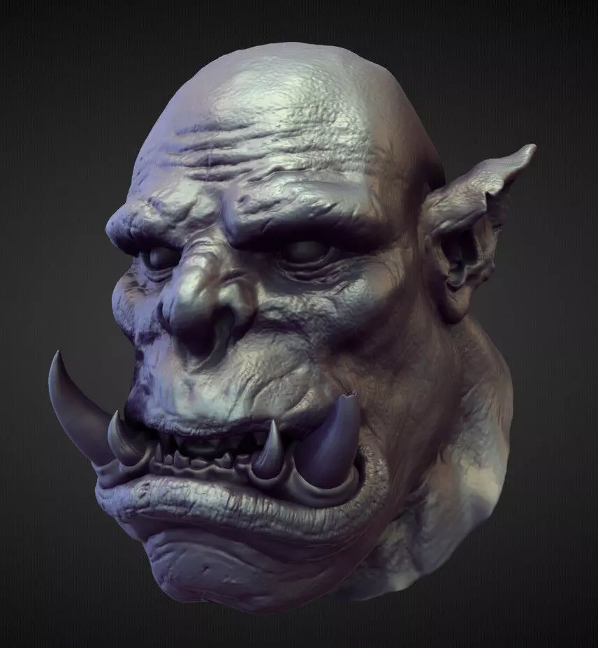 HEAD1 high poly sculpt 3D model_0