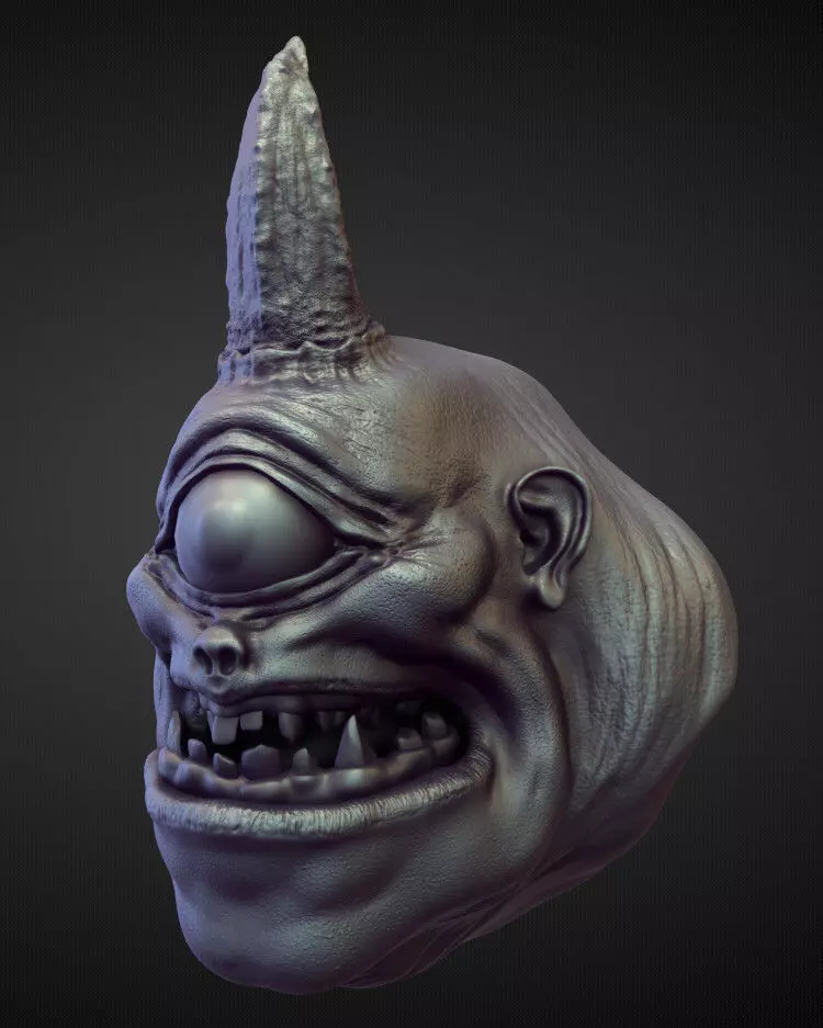 HEAD16 high poly sculpt 3D model_0