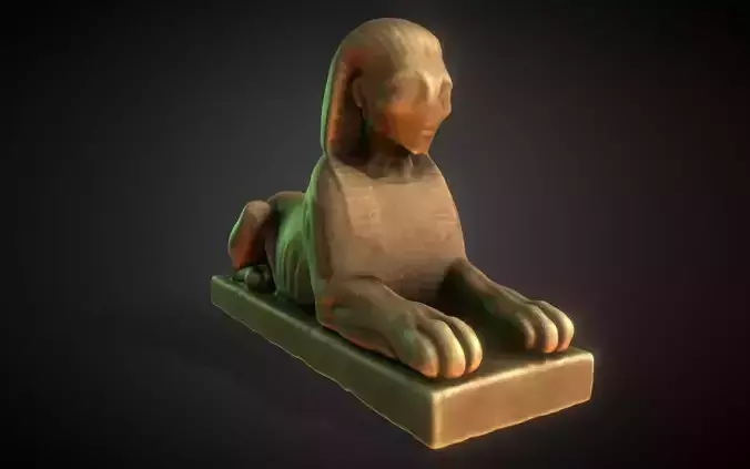 Alien Sphynx Statue  3D model