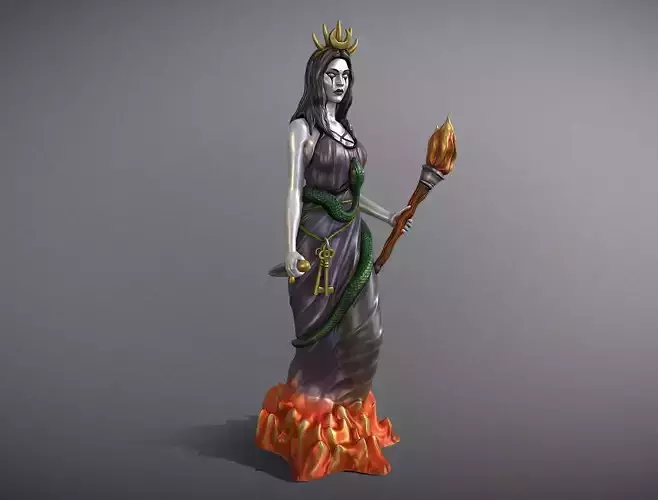 Hecate goddess statue for 3D Print 3D print model