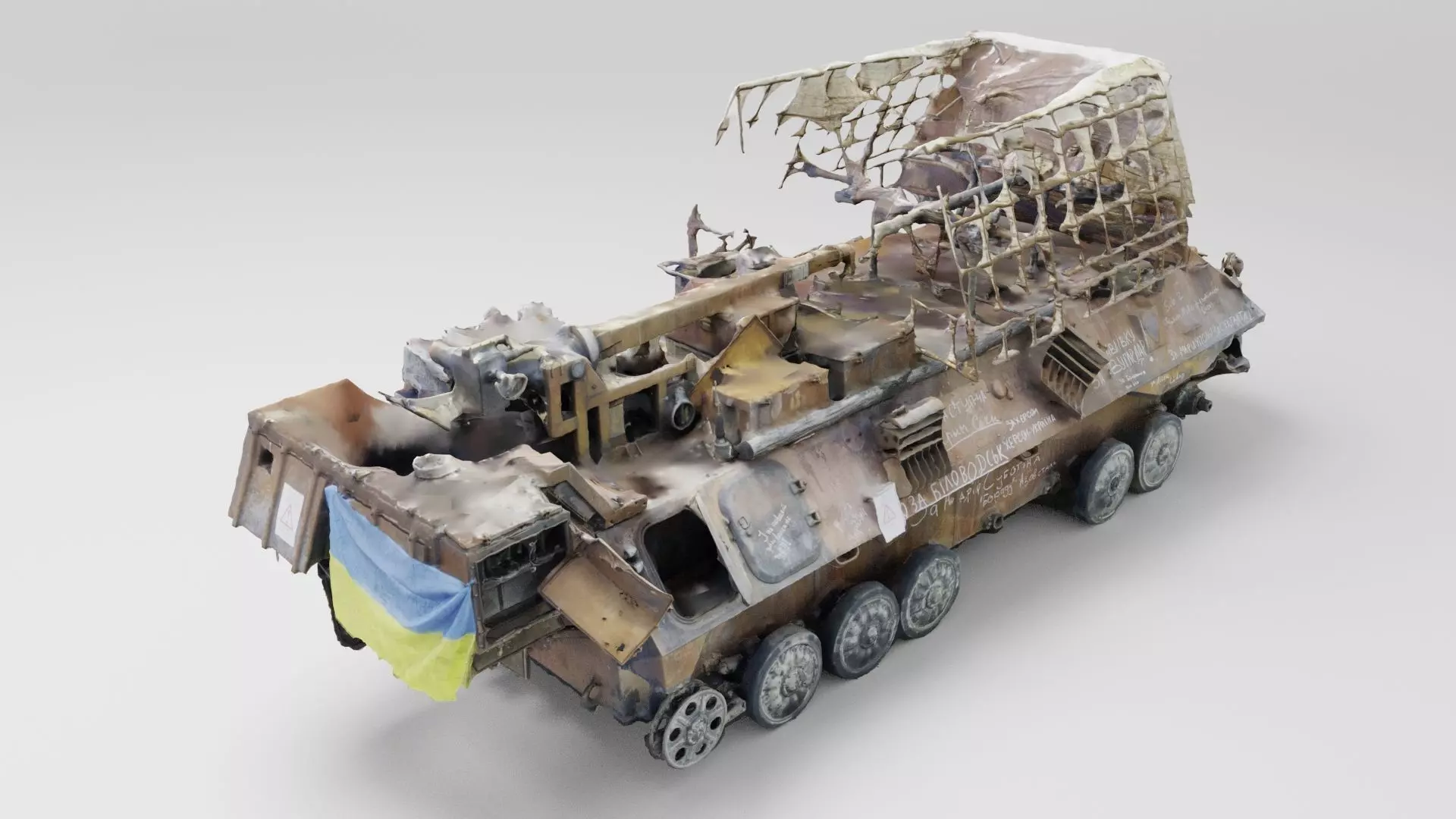 Russian SPR-2M Rtut-BM destroyed by Ukrainian army 3D model_0