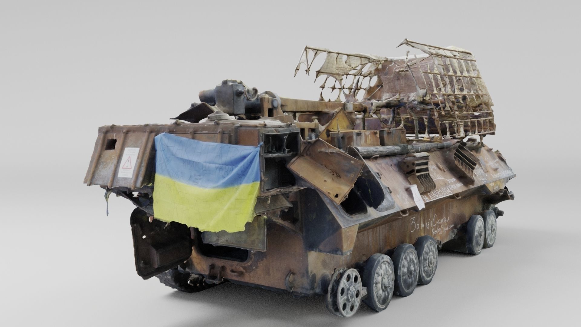 Russian SPR-2M Rtut-BM destroyed by Ukrainian army 3D model_4